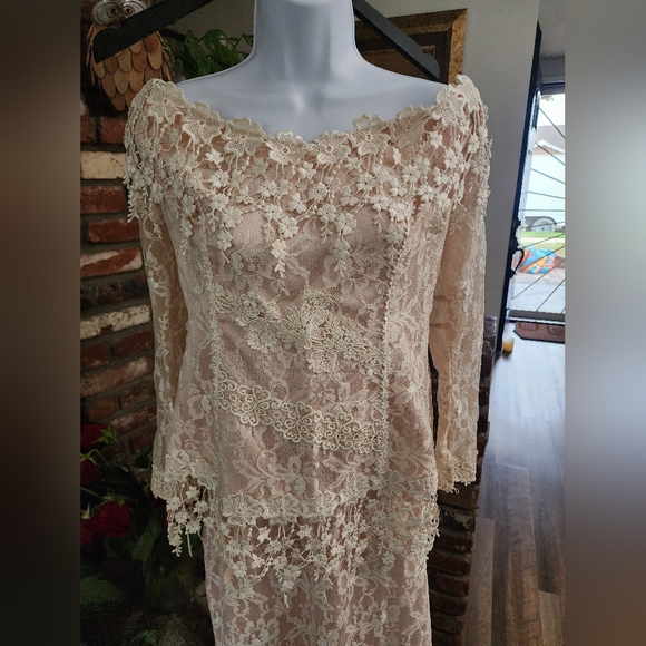 Lorrie Kabala Vintage 80s Lace Two Piece Skirt Set Romantic Boho - Picture 4 of 14